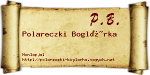 Polareczki Boglárka névjegykártya